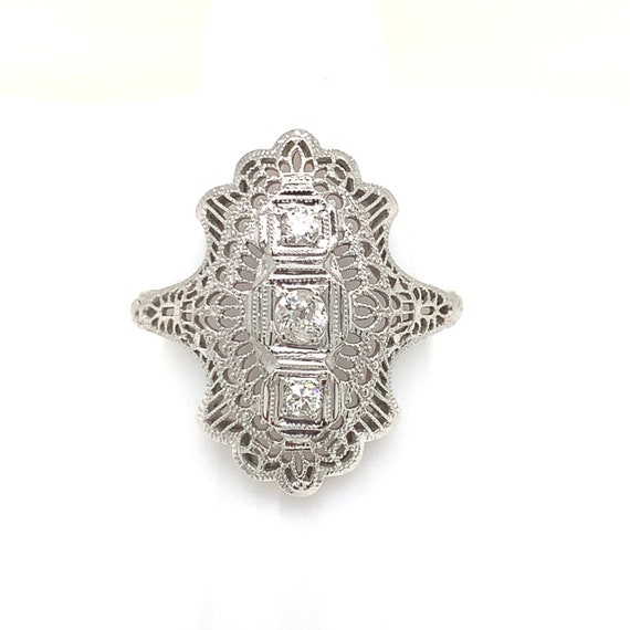 Art Deco Style Diamond Ring - image 3