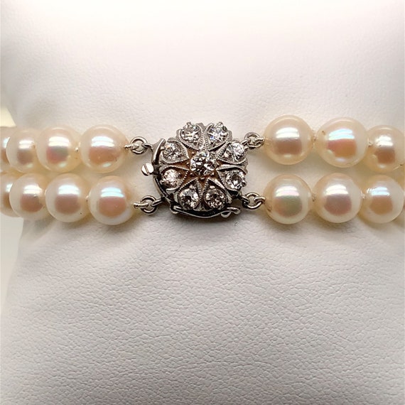 Vintage Diamond and Pearl Bracelet - image 1