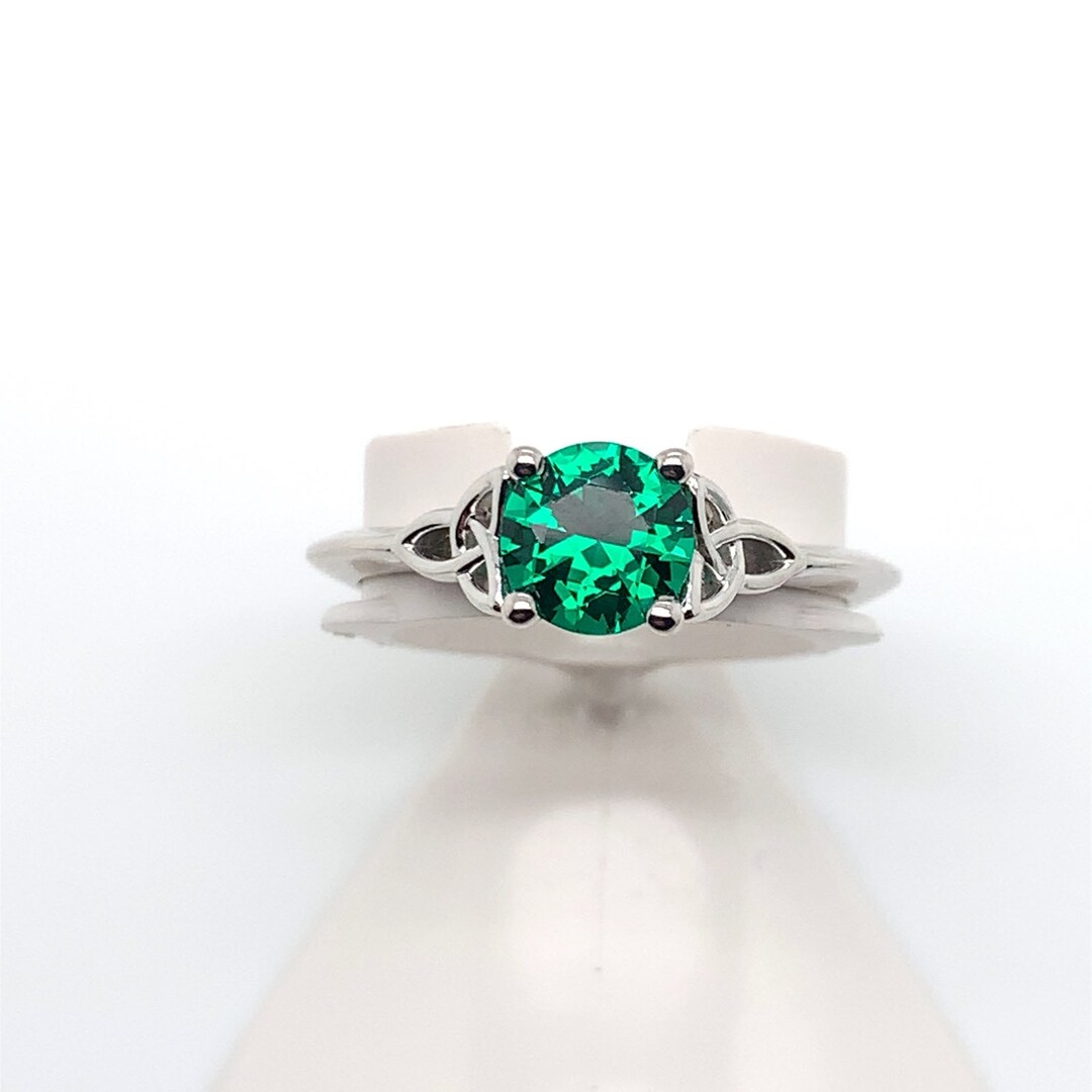 Lab Grown Emerald Ring Etsy