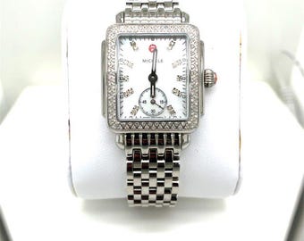 Stunning Michele Deco Diamond White Ceramic Chronograph  display picture 2