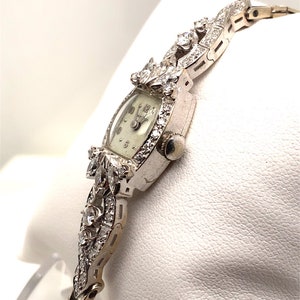 Art Deco White Gold and Diamond Watch - Etsy