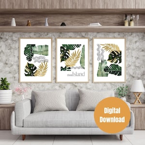 Wall Art, Digital Print, Island Trio, for Office/ Bedroom or any Suitable Room, Instant Download, Printable, Multiple Sizes