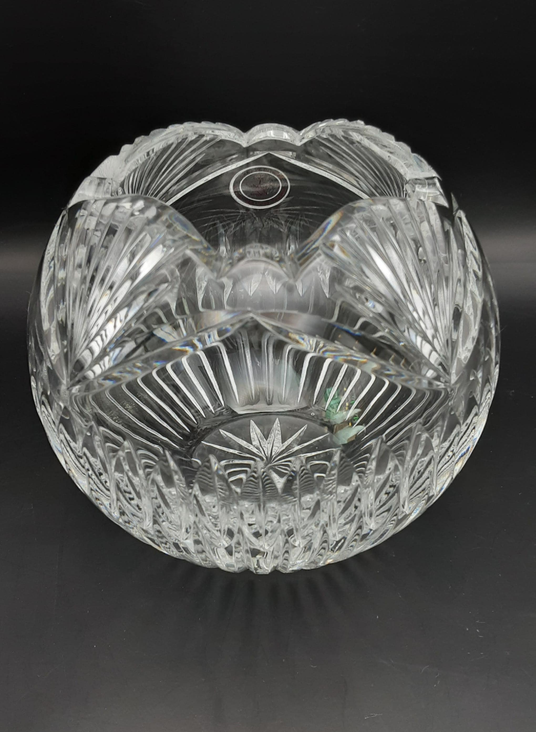 Lead Crystal Rose Bowl - Etsy