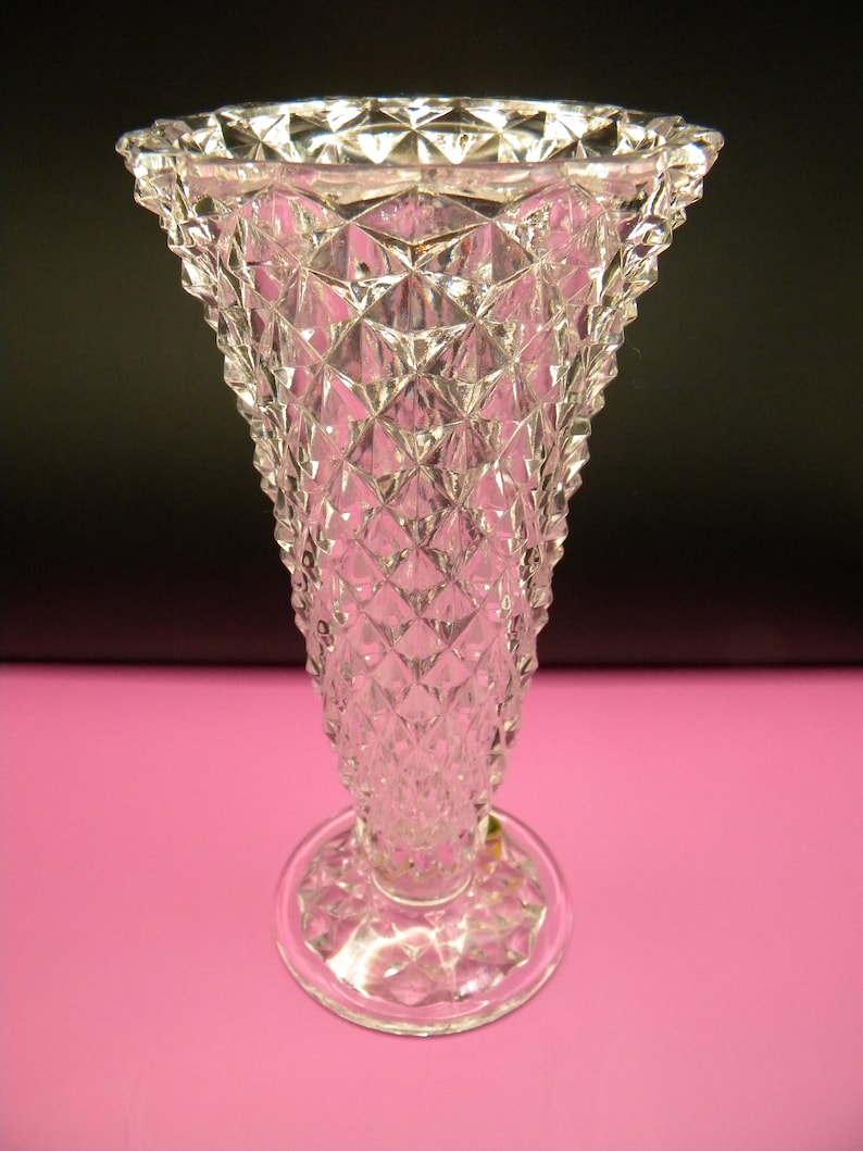 Diamond Cut Lead Crystal Vase Made Exclusively for Princess Etsy