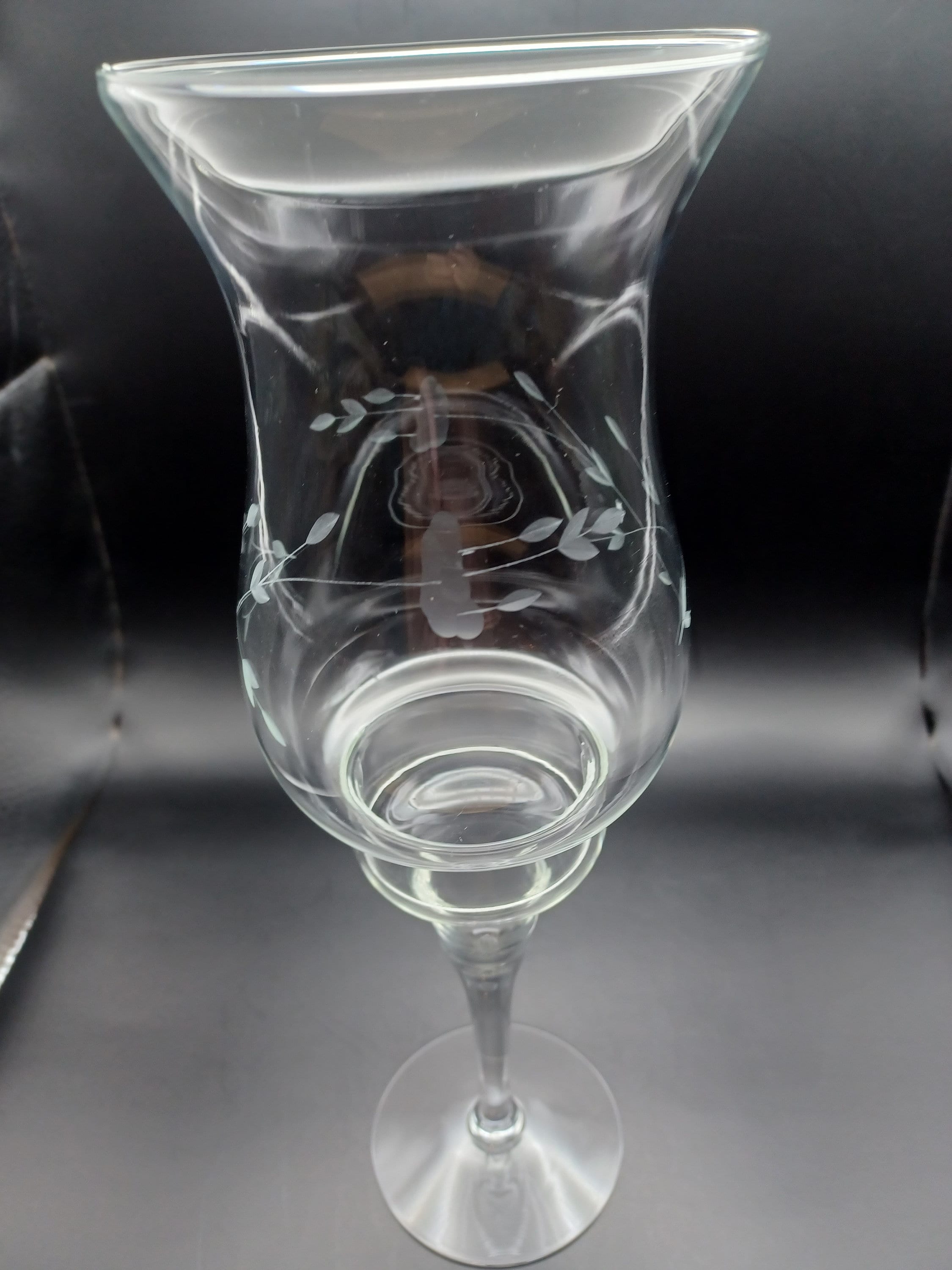 Vintage Princess House Hurricane Lamp Candle Holder Etched Etsy