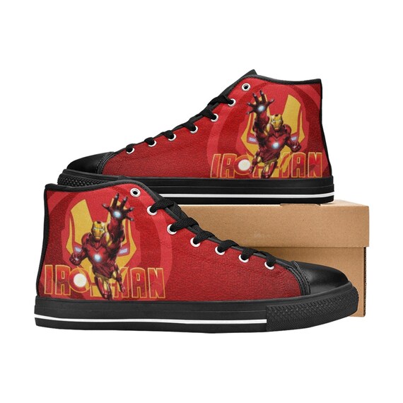 heilige Kleuterschool Vertolking Iron Man hoge schoenen aangepaste uniseks kinder en - Etsy Nederland