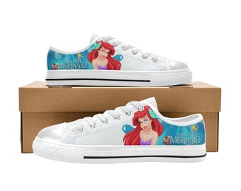 The Little Mermaid Unofficial Shoes Custom Unisex Adult Shoes, Canvas Shoes Low Top