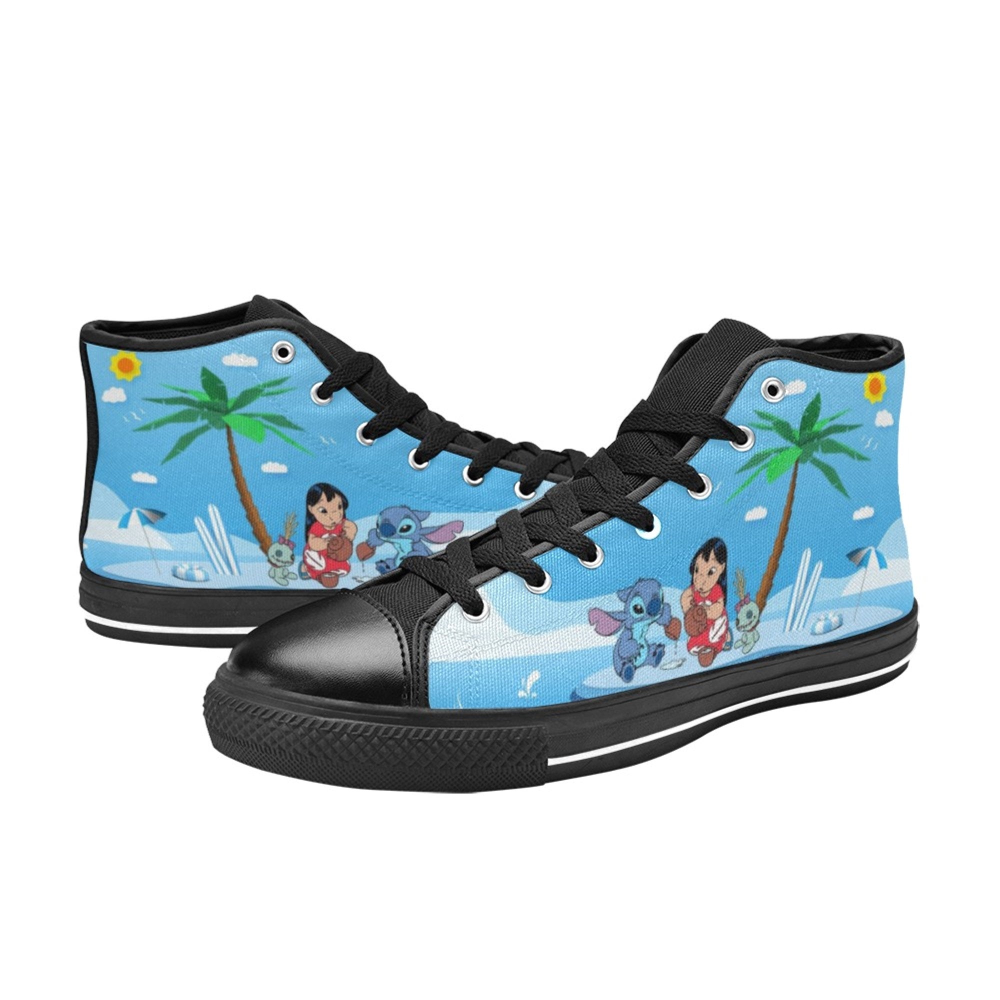 Lilo & Stitch High Top Shoes, Custom Unisex Kids and Adult Shoes