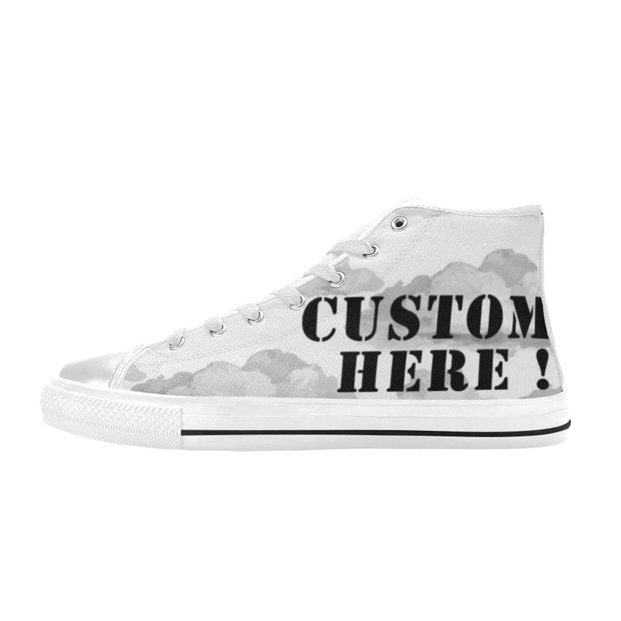 Custom Your Own Design, Photo, or Template  High Top Shoes