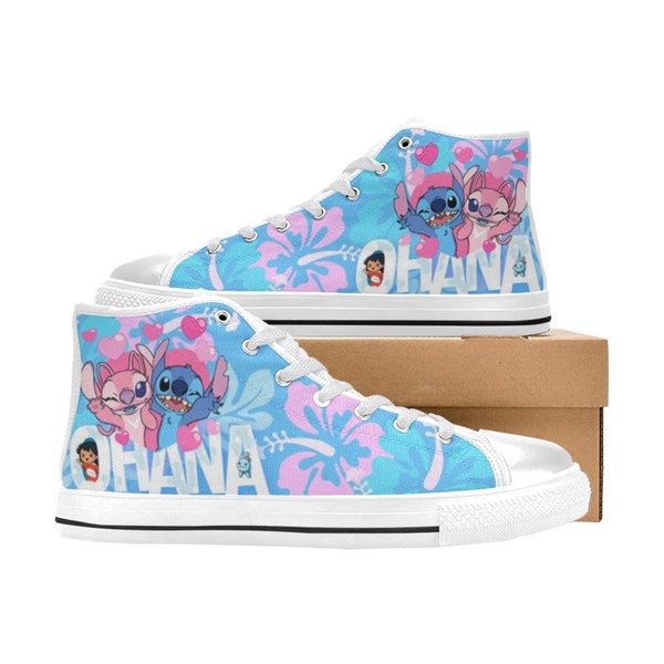 Stitch High Top Shoes, Custom Unisex Kids and Adult Shoes