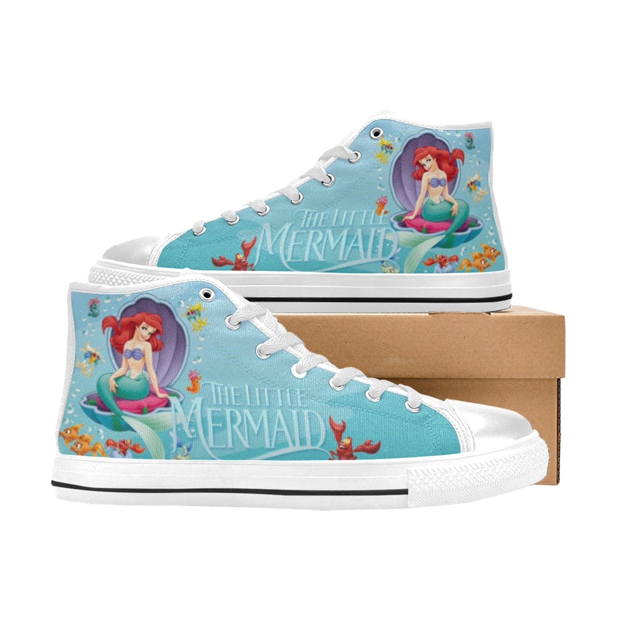 Knogle krølle Den aktuelle The Little Mermaid Unofficial Shoes Custom Unisex Adult Shoes - Etsy