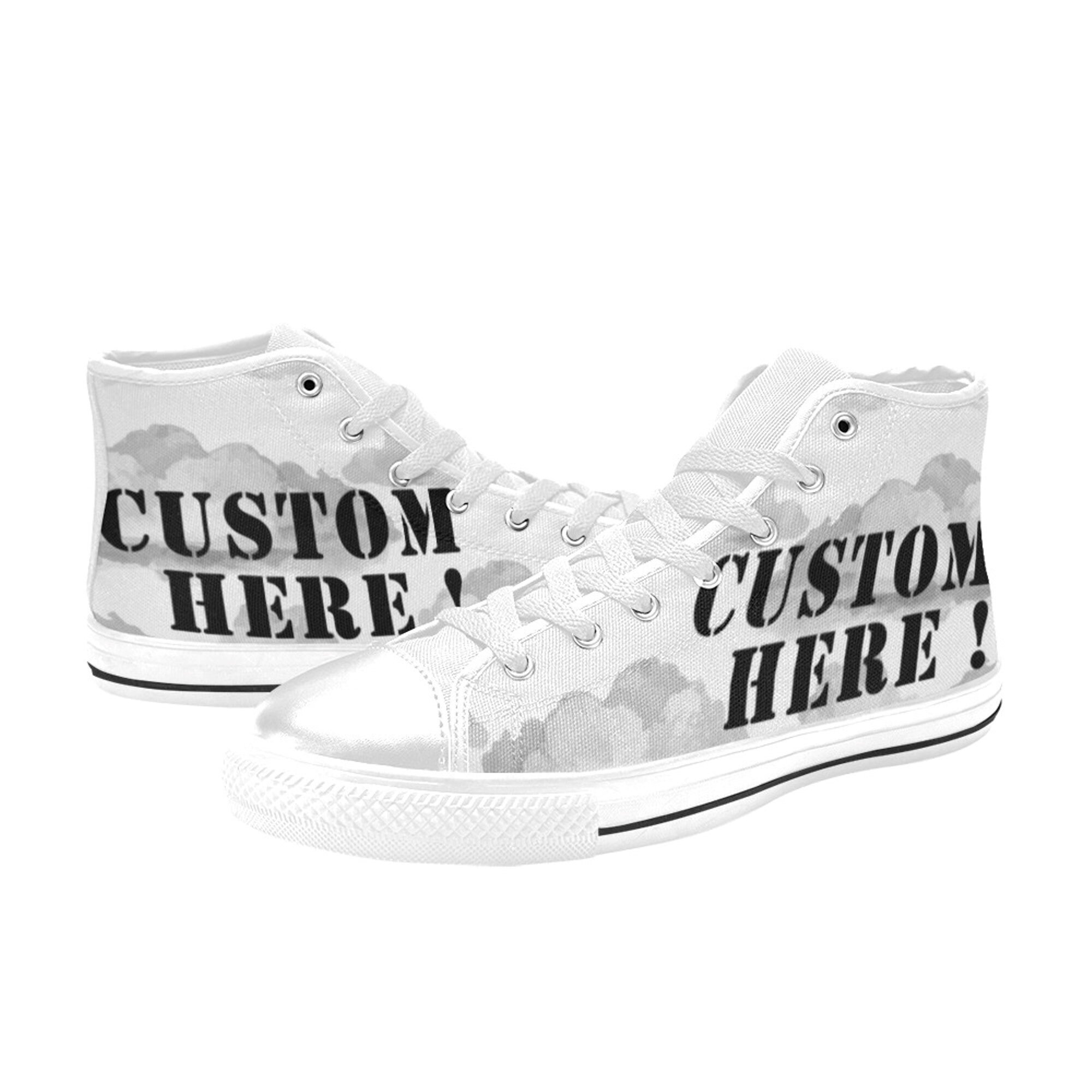 Custom Your Own Design, Photo, or Template  High Top Shoes