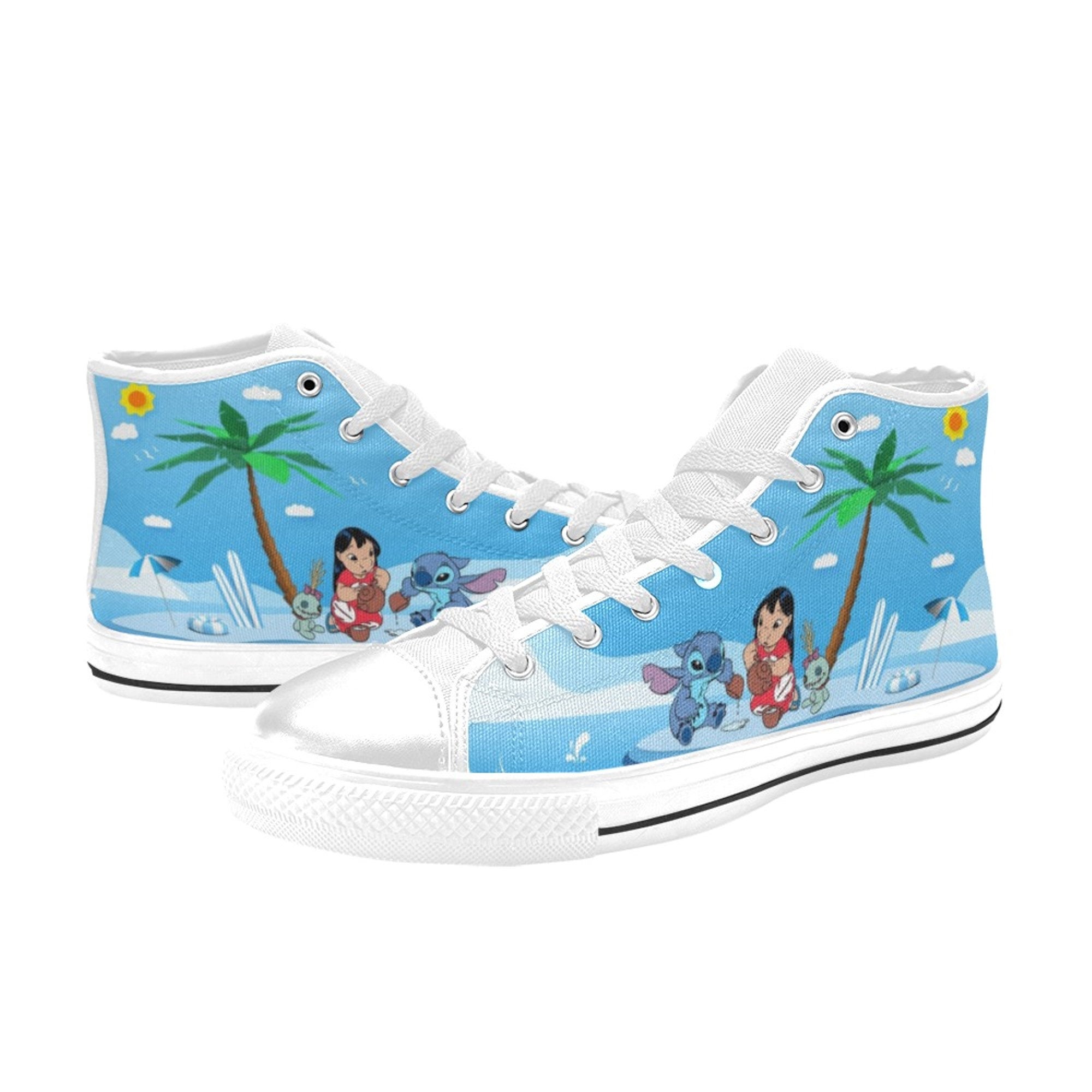 Lilo & Stitch High Top Shoes, Custom Unisex Kids and Adult Shoes