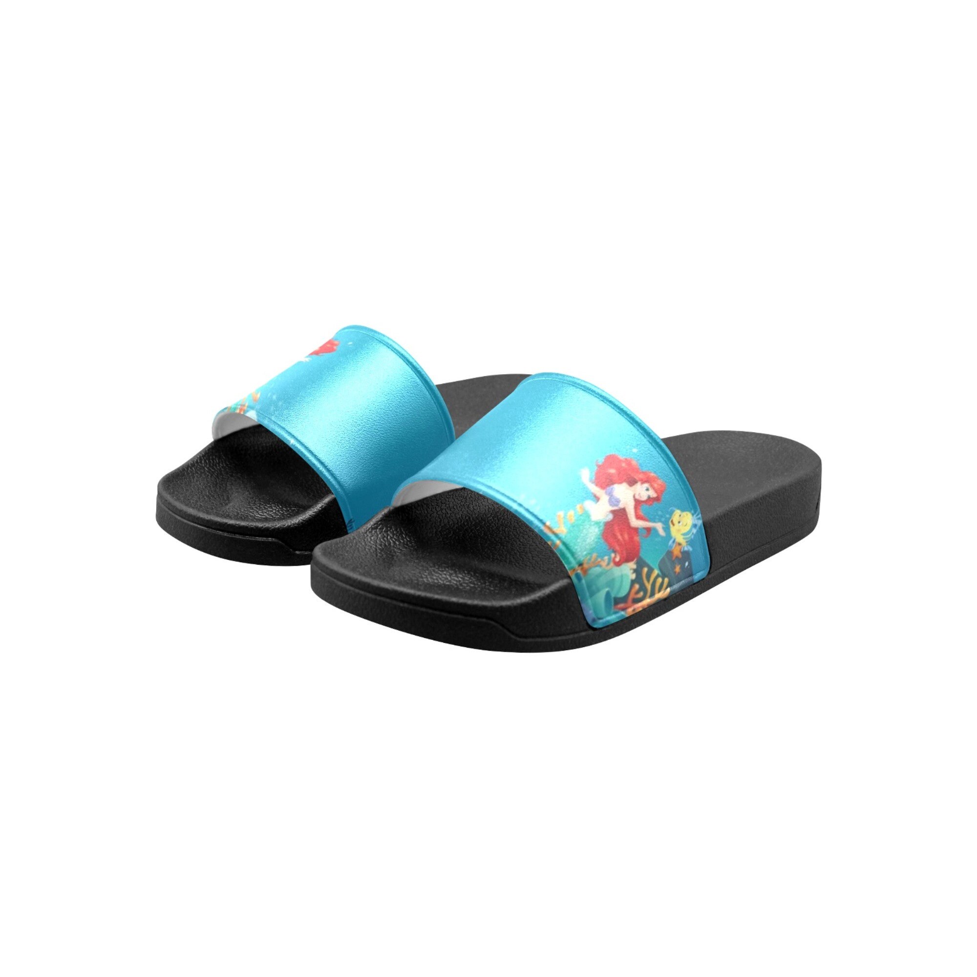 The Little Mermaid Slide Sandals Custom Made Flip Flop Etsy