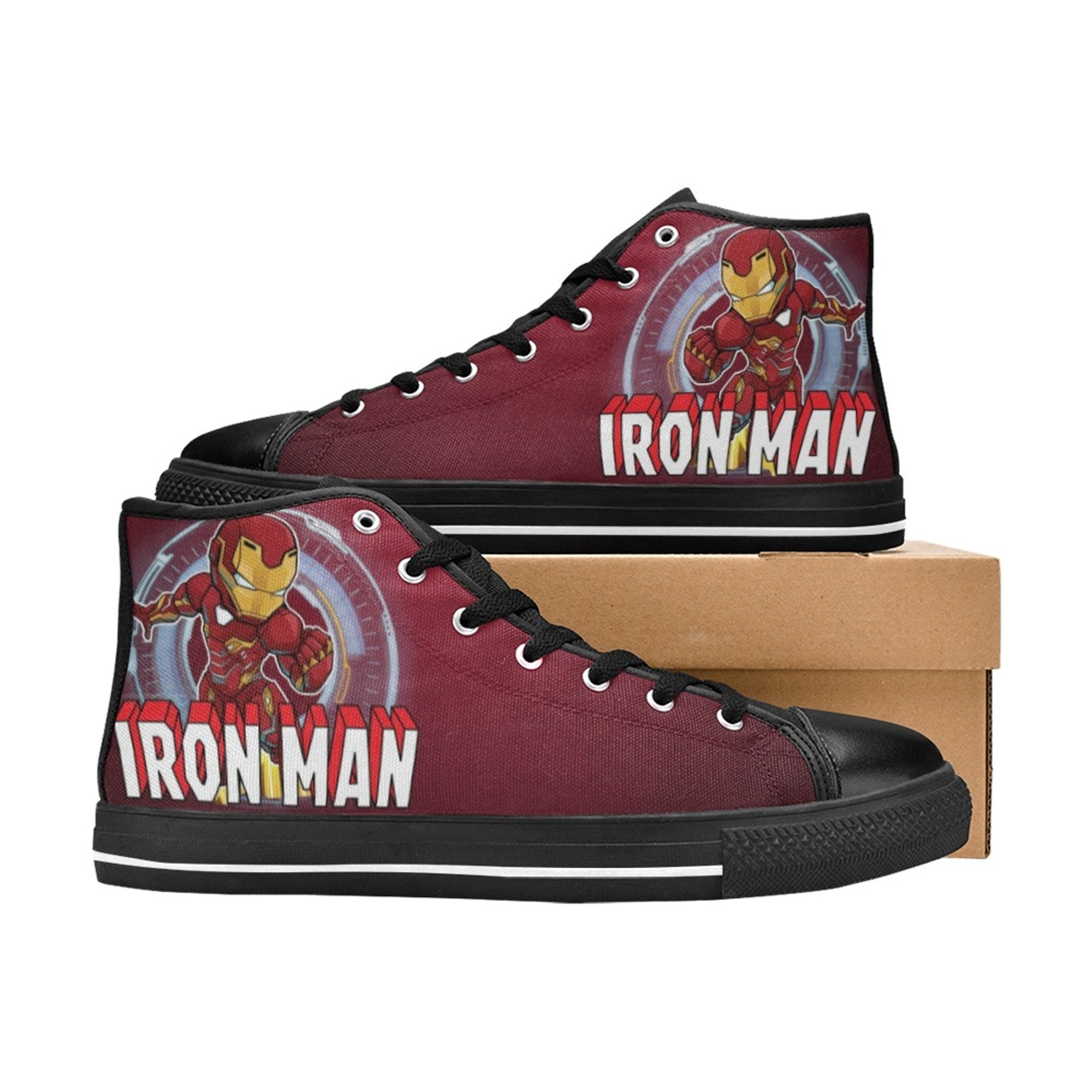 Iron Man High Top Shoes Custom Unisex Kids and Adult Shoes - Etsy Australia