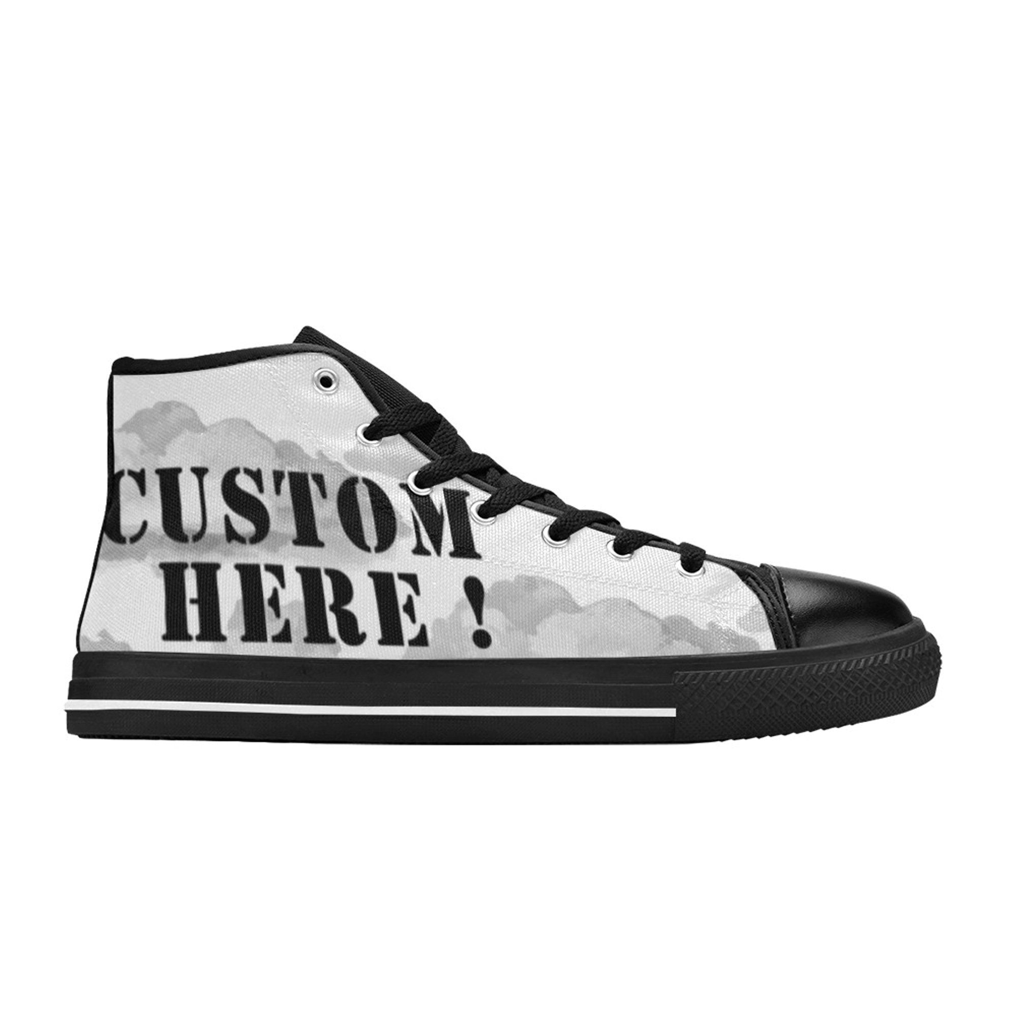 Custom Your Own Design, Photo, or Template  High Top Shoes