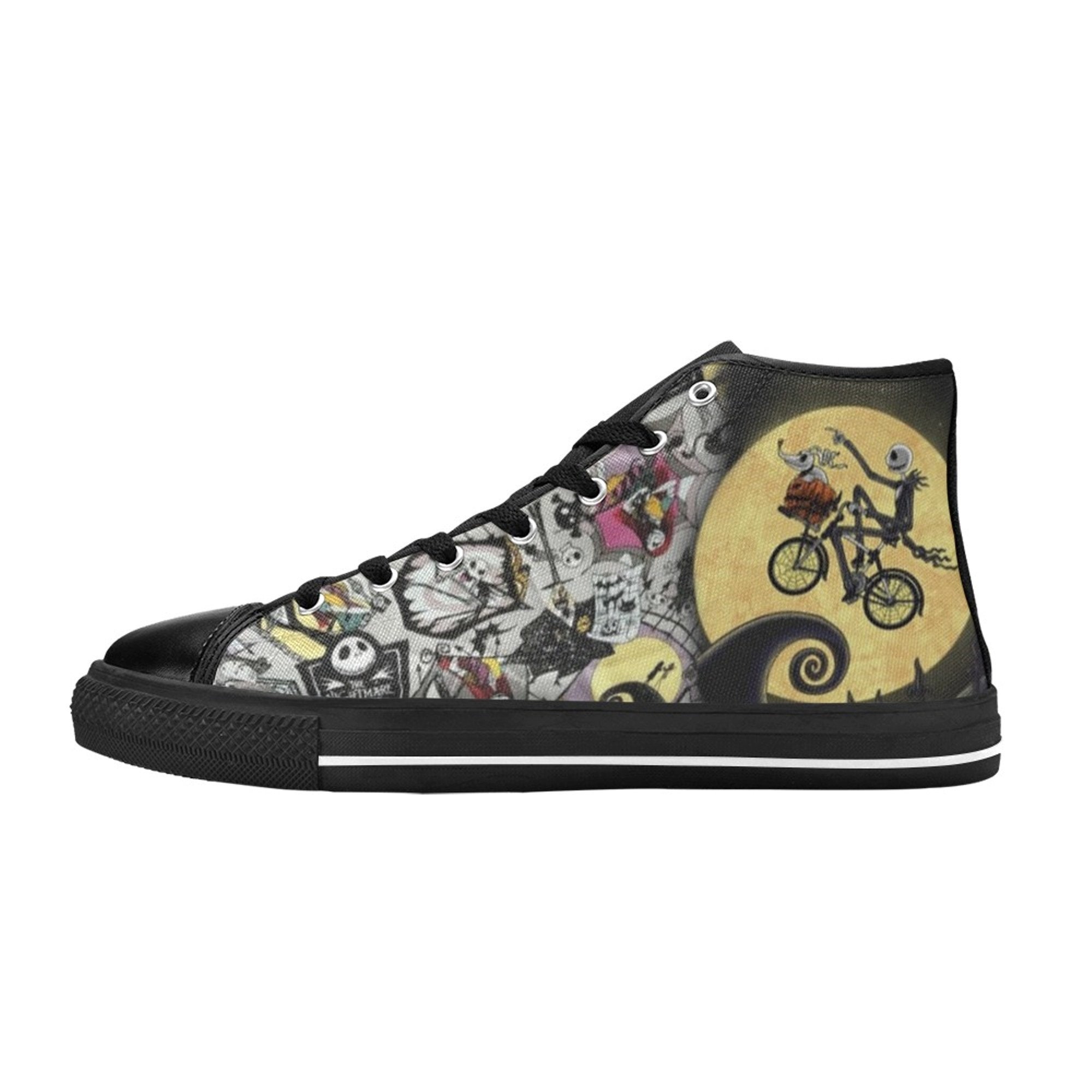 The Nightmare Before Christmas Shoes Custom Unisex Adult Shoes, Canvas Shoes High Top