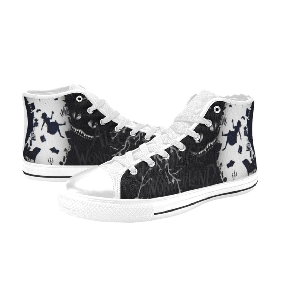 Alice in Wonderland Cheshire Cat High Top Shoes Custom Unisex Etsy