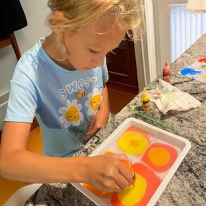 Water Marbling Paint Kit for Kid Ages 6-12 – DIY Marble Painting Craft Set for Girls & Boys – Art Supplies Gift with Paper, Paints and Tools