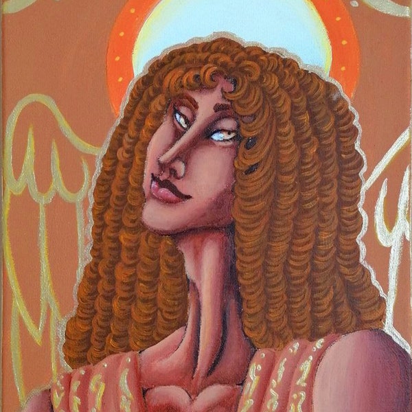 Archangel Gabriel Acrylic painting