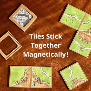 Magnetic Tile Kit for Carcassonne Board Game