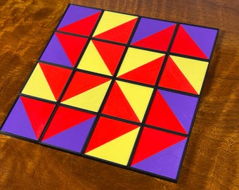 Magnetic Quilt Block Puzzle Squares