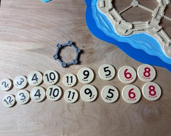 Rounded Number Tokens for Board Game