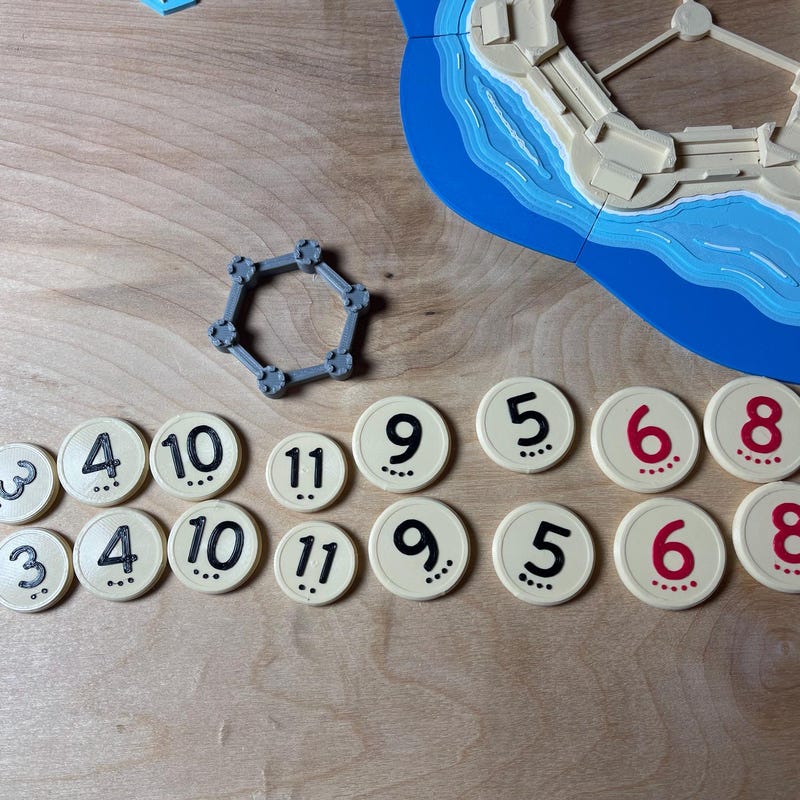 Board Game Number Tokens - Etsy
