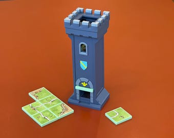 Magnetic Tile Kit - Tile Tower Multicolor Castle with Storage