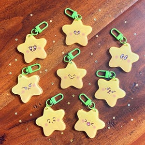 Charms de estrella de mar NCT 127 - Llaveros de acrílico epoxi / Unity Momentum Stars NCTZEN CZENNIE 127ZEN URICHIL KPOP Tour Merchandising Negro oscuro
