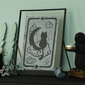 Moon Cat Print
