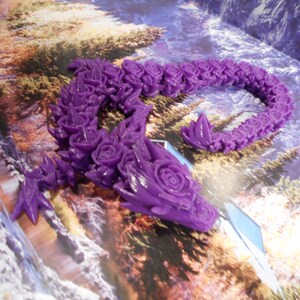 Flexi articulated Oriental Rose Dragon 18” flexible articulating RPG TikTok figure