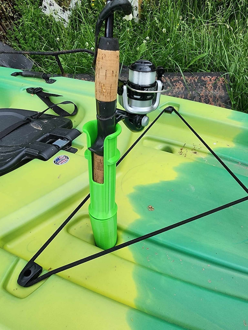 Kayak Fishing Pole Rod Holder for Scupper Hole on Sit-On-Top Kayaks Lifetime Perception Your Choice of Color afbeelding 1