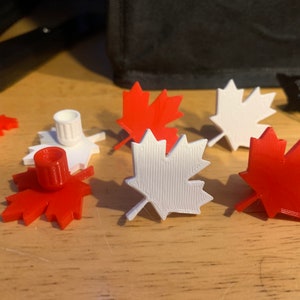 Canadian Maple Leaf Car Truck etc Tire Valve Stem Caps set pack of 4 your choice of colors
