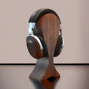 Handmade Rosewood Headphone stand - Personalized Human-shaped desk organize for gamers, music lovers - perfect DJ or Gamers gift