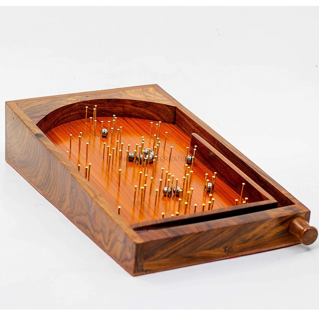 Personalized Handmade Wooden Pinball Game Traditional Wooden Craft