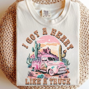 I Got a Heart Like a Truck Retro Sublimations, Western Sublimations, Designs Downloads, PNG Clipart, Shirt Design, and Sublimation Download.