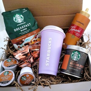 コーヒーギフトバスケット、カスタム感謝ギフト、サンキューギフトボックス、パーソナライズギフト、ホワイトギフトボックス、インスタントコーヒー、カスタム朝食ギフト。