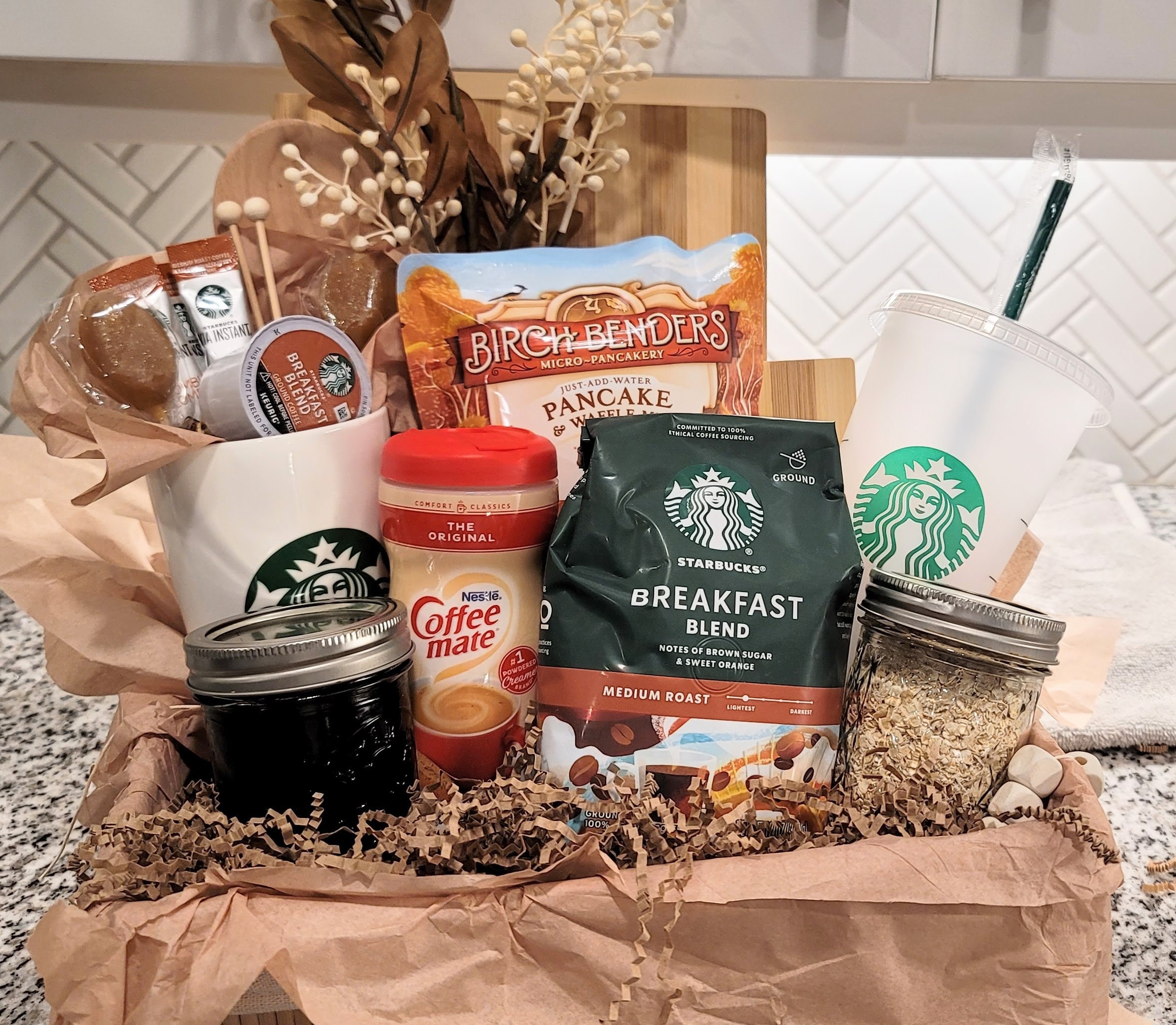 Breakfast Gift Basket and Coffee Gift Set, Perfect Mother of the Groom