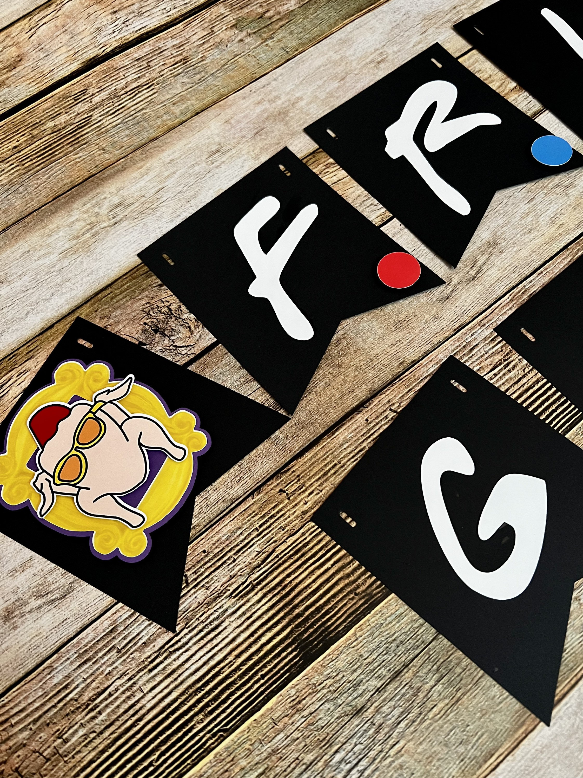 Striscione Glitterato Happy Friendsgiving – Decorazione Per Festa Del Ringraziamento
