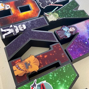 Star Wars Inspired 3D Letters, Star wars theme, star wars decor, star wars birthday