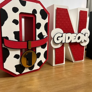 Letras 3D / Fiesta de cumpleaños / Cumpleaños de 101 dálmatas / Decoración de 101 dálmatas