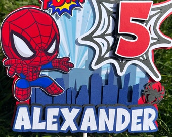 Spidey Cake Topper, Spidey and his amazing friends,Custom Cake Topper, Baby Spidey, Baby Cake Topper