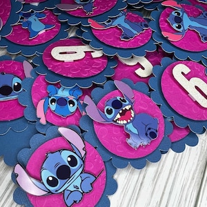 Stitch cupcake topper, Stitch topper, Party Decor Stitch, Stitch Themed, Stitch Inspired, Stitch Birthday Party,