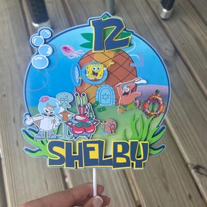 Spongebob birthday Party, Spongebob party, cake topper, party decor, spongebob decor