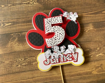 birthday cake topper, puppy cake topper, Dalmatian cake topper, Dalmatian birthday , puppy birthday, 101 dalmatian cake topper