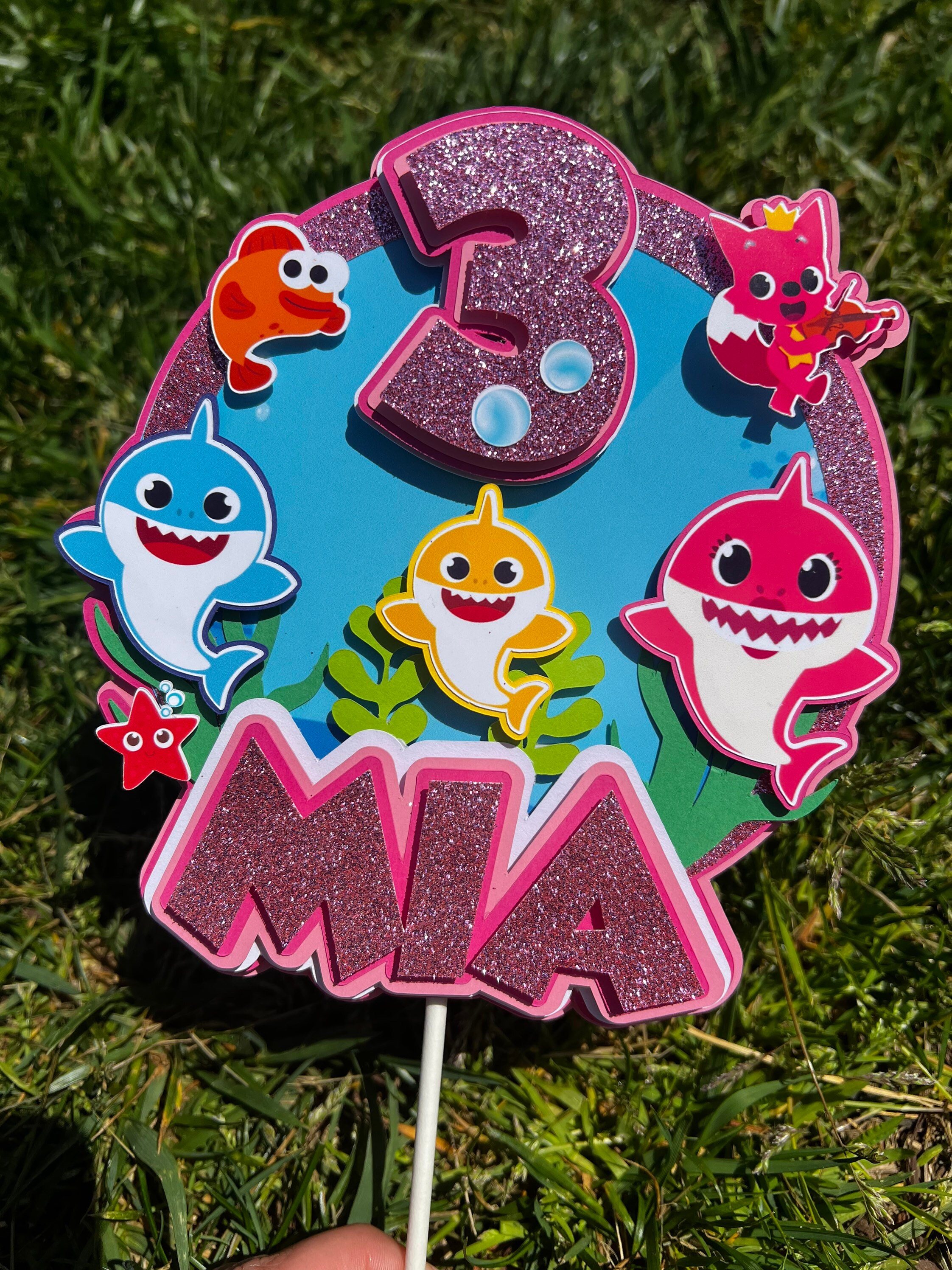 Baby Shark Cake Topper Shark Party Shark Baby Topper Shark Etsy Australia