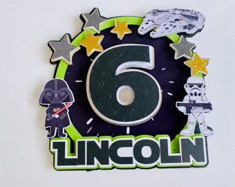 Star Wars Cake Topper| Star Wars Inspired 3D Letters, Star wars theme, star wars decor, star wars birthday