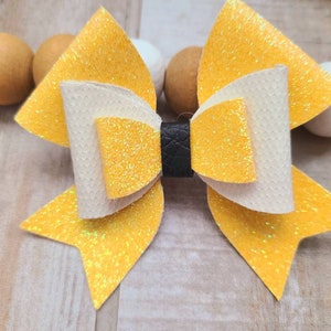 yellow hair bows for girls, gift for birthday, for daughter, for family events, cute hair bows,