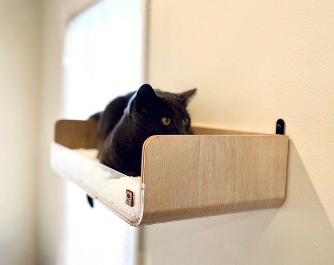 Modern Wall Mounted Cat Shelf, Cat Climbing Shelf